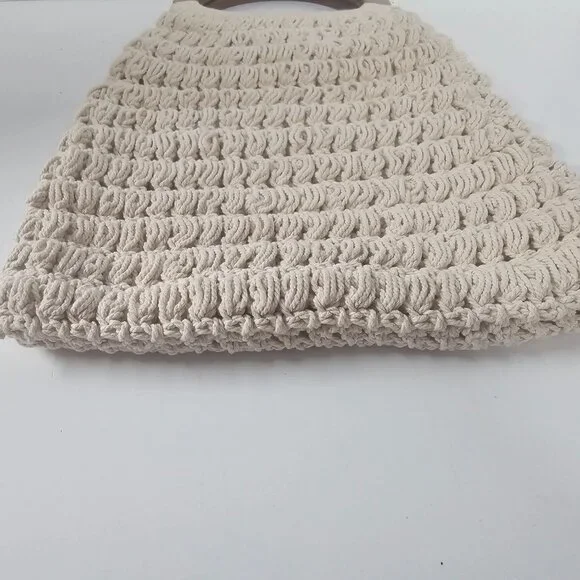 Universal Thread Bag Cream Crochet Boho Hippie Festival - Picture 4 of 12